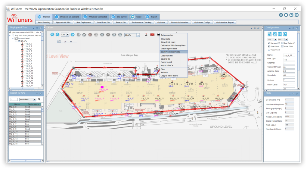 start-predefine-survey-point in WiFi planning software