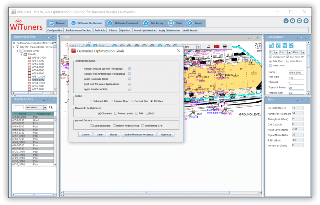 define-customize-performance-goal wifi optimization