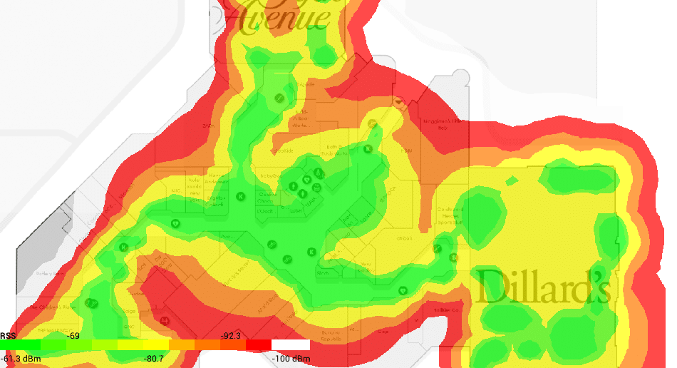 show heat maps of coverage on a loaded floor map