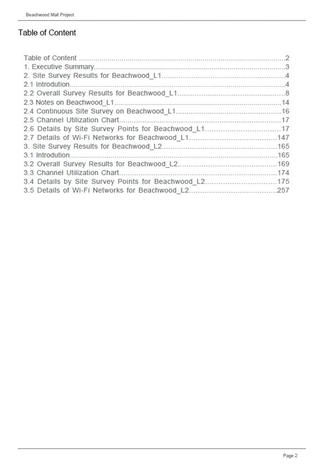 Multi-floor deployment wifi survey report